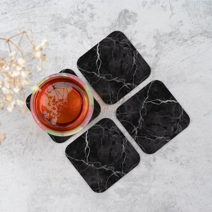 Black Marble Pattern Coasters