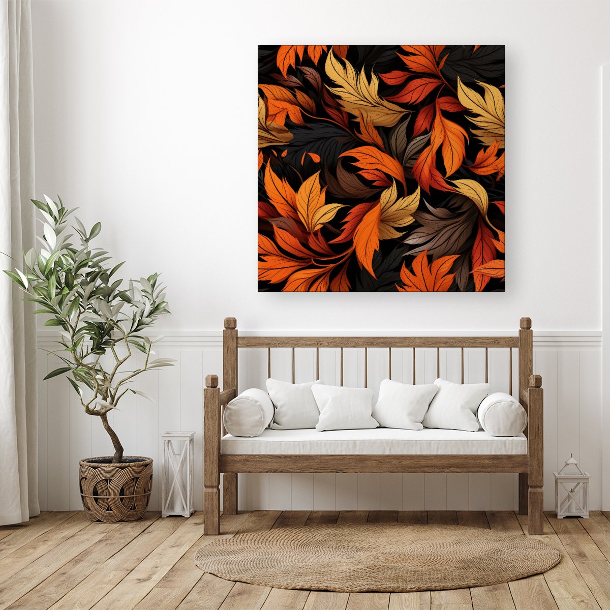 Autumn Leaves Design Canvas