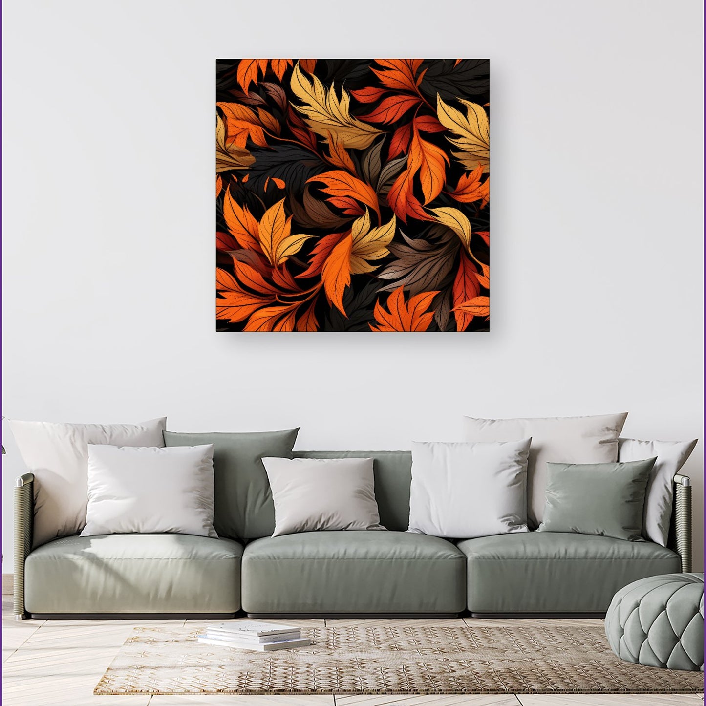 Autumn Leaves Design Canvas