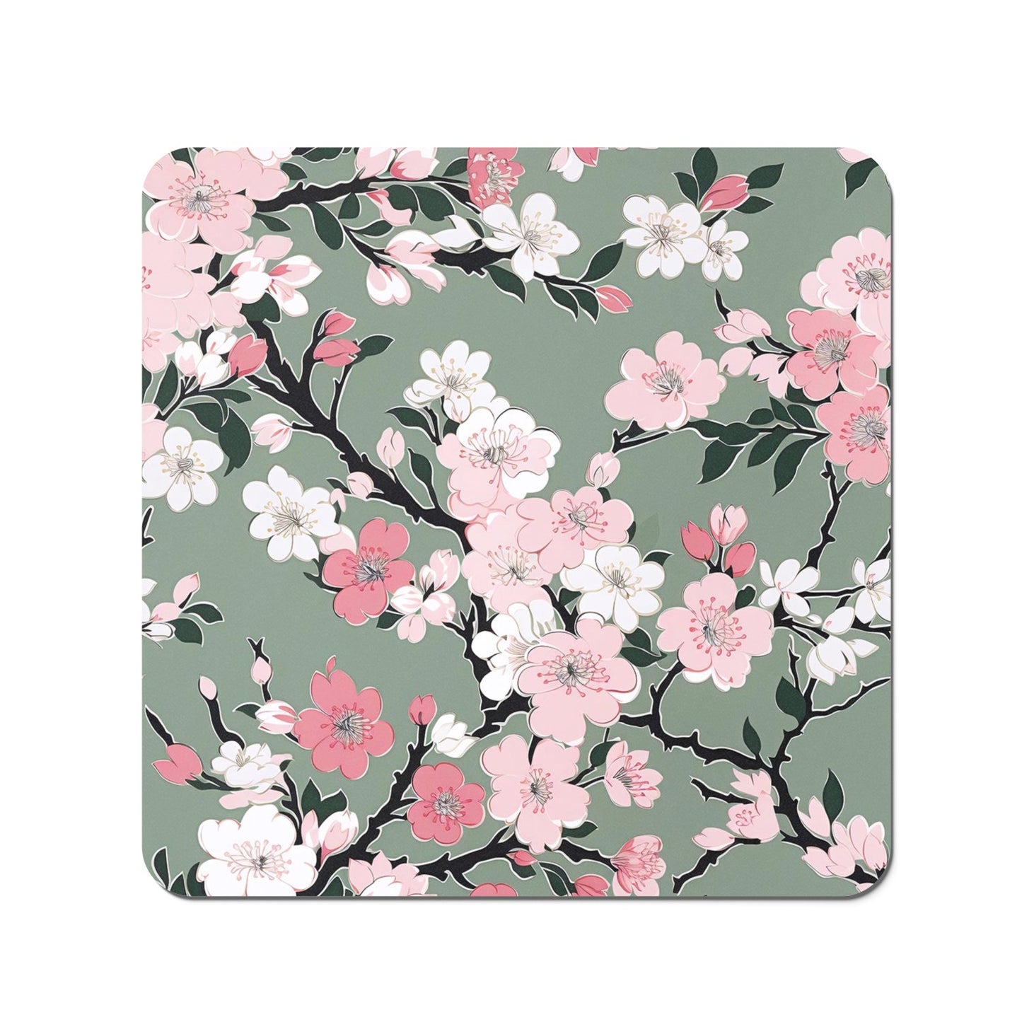 Pink Floral Abstract Pattern Coasters