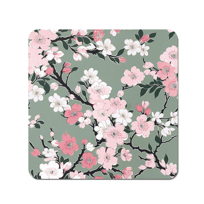 Pink Floral Abstract Pattern Coasters