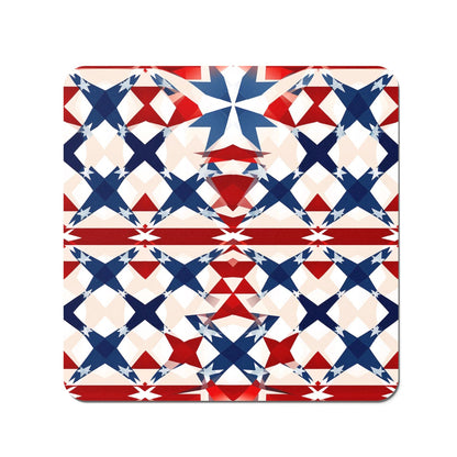 American Flag Abstract Pattern Coasters