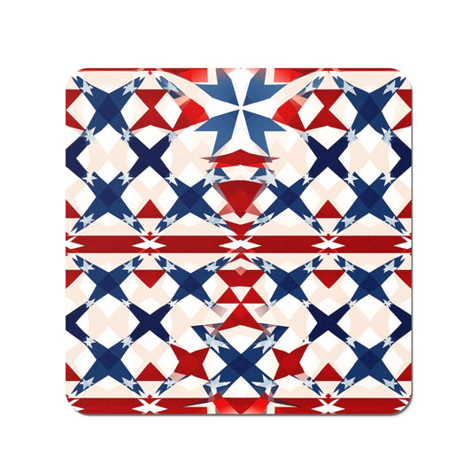 American Flag Abstract Pattern Coasters