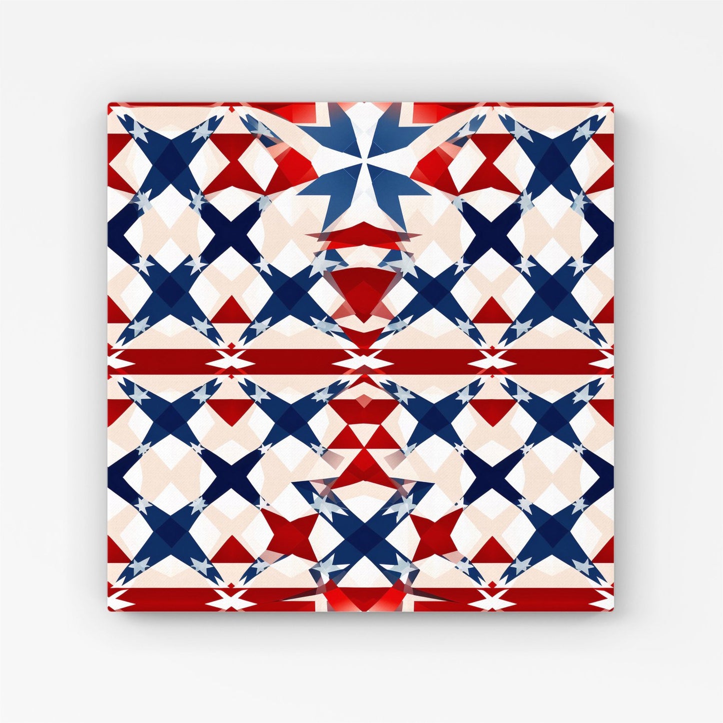 American Flag Abstract Pattern Canvas