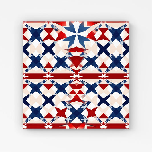 American Flag Abstract Pattern Canvas