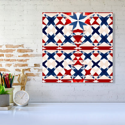 American Flag Abstract Pattern Canvas