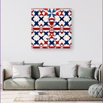 American Flag Abstract Pattern Canvas