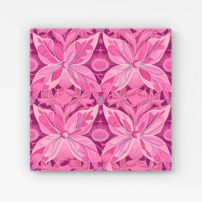 Pink Abstract Floral Design Canvas