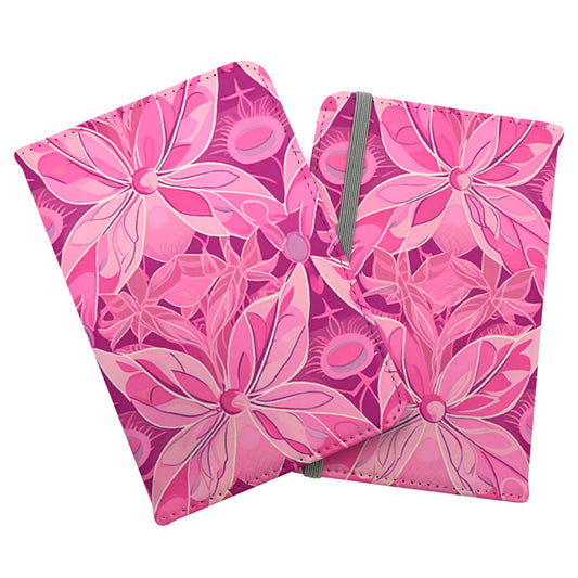 Pink Abstract Floral Design Passport Cover