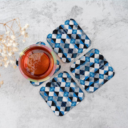 Square Checkered Pattern Coasters