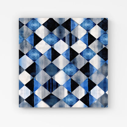 Square Checkered Pattern Canvas