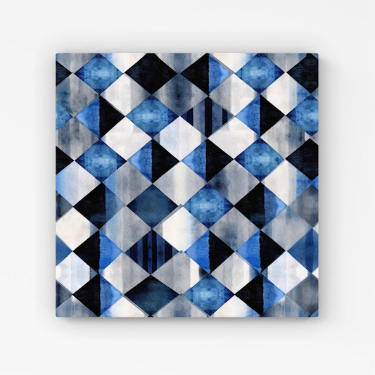 Square Checkered Pattern Canvas