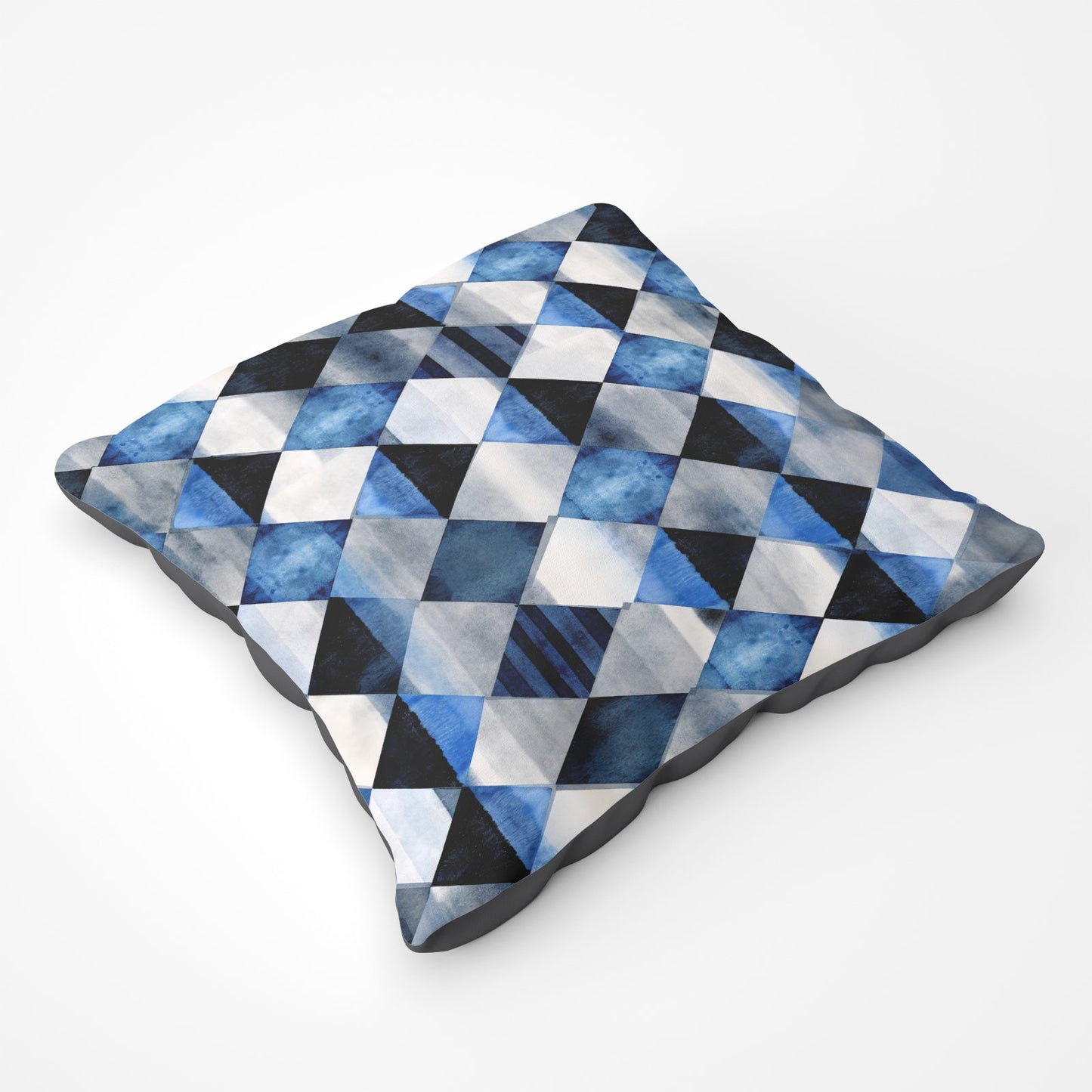 Square Checkered Pattern Floor Cushion