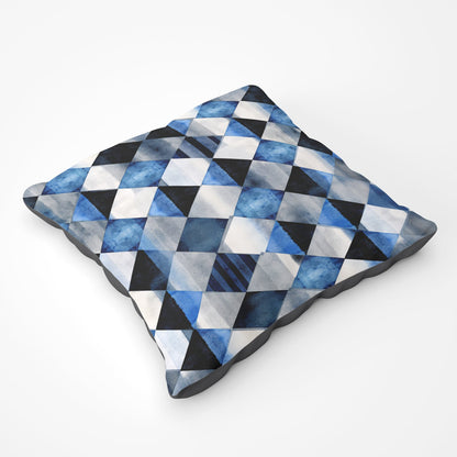 Square Checkered Pattern Floor Cushion