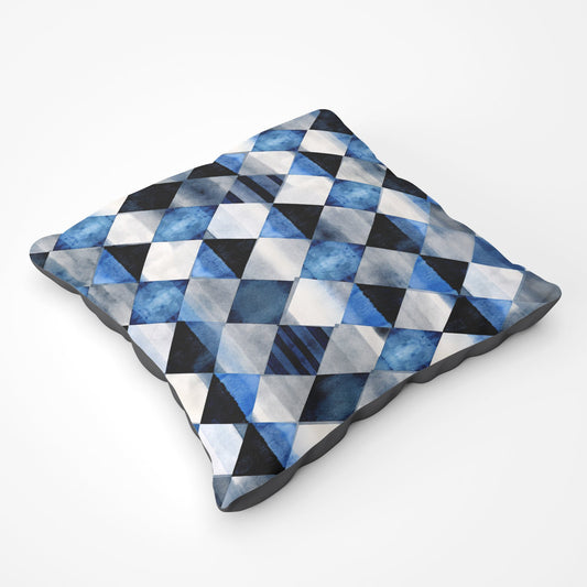Square Checkered Pattern Floor Cushion