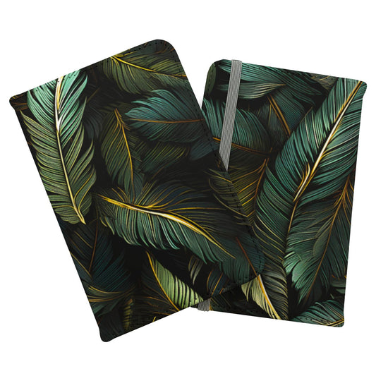 Green and Gold Leaves Passport Cover