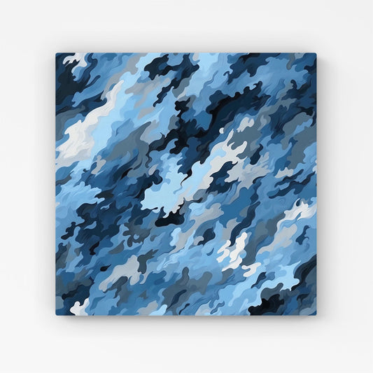 Blue And Grey Canvas Brushstrokes Canvas