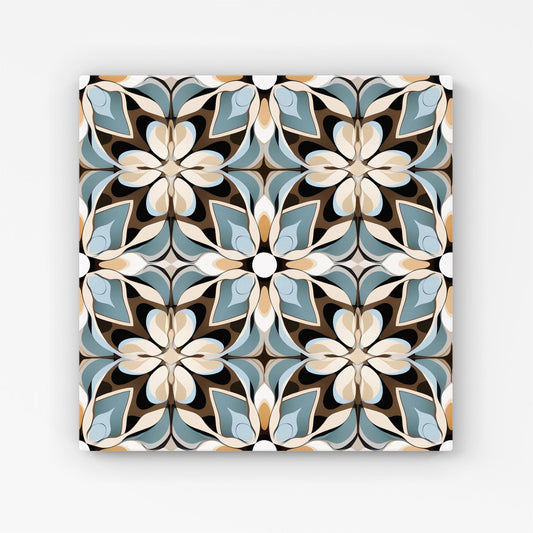 Beige And Brown Abstract Pattern Canvas
