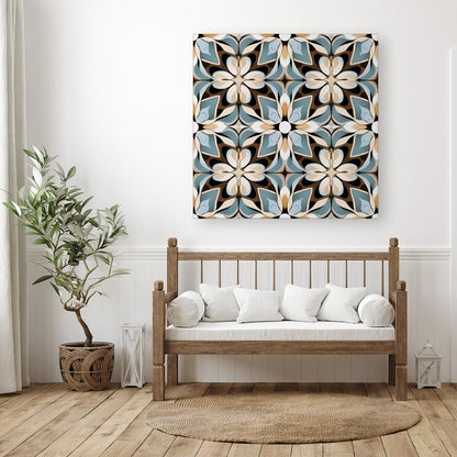 Beige And Brown Abstract Pattern Canvas