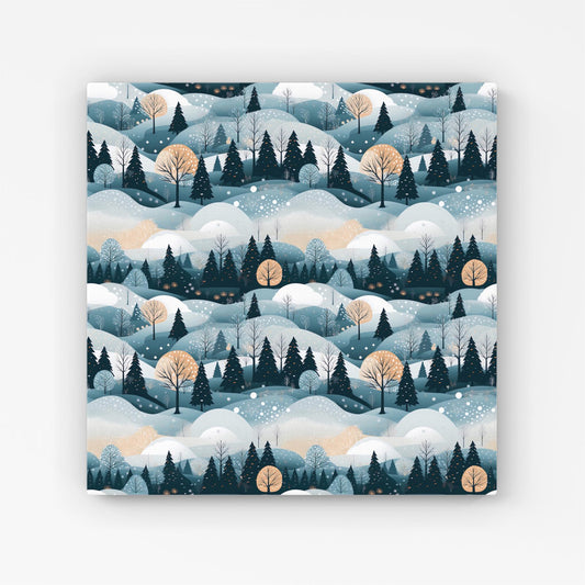 Dreamy Snowy Christmas Scene Canvas