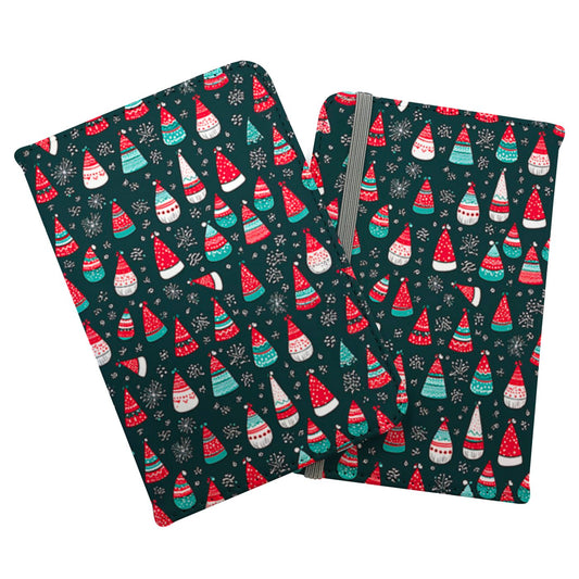Hand Drawn Cheerful Santa Hats Passport Cover