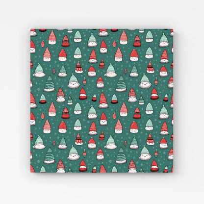 Hand Drawn Joyful Santa Hats Canvas