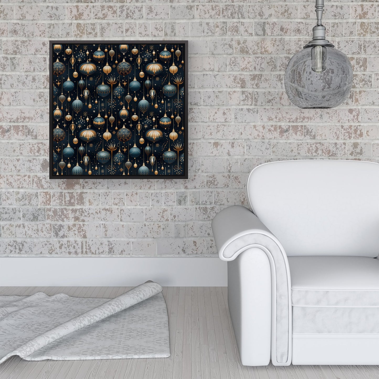 Christmas Decorations Framed Canvas