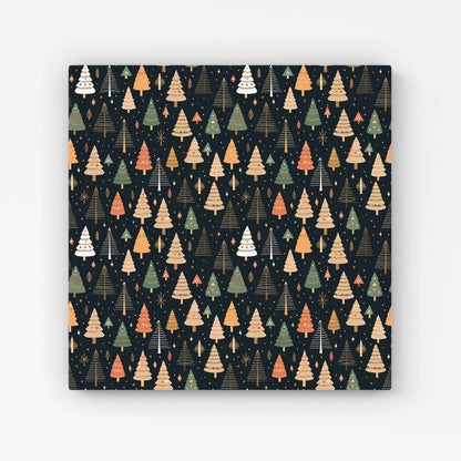 Boho Inspired Christmas Trees Canvas