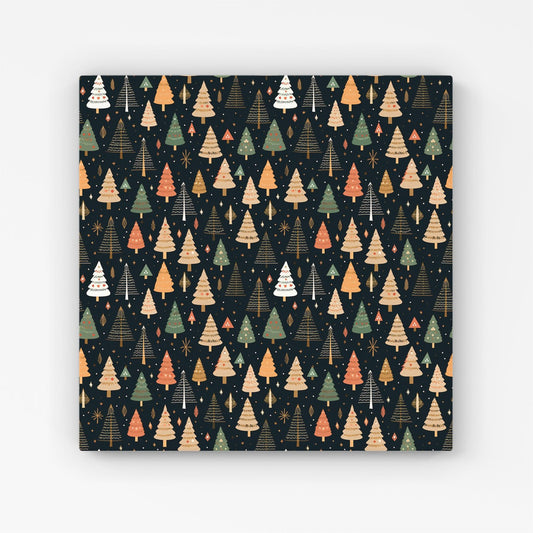 Boho Inspired Christmas Trees Canvas