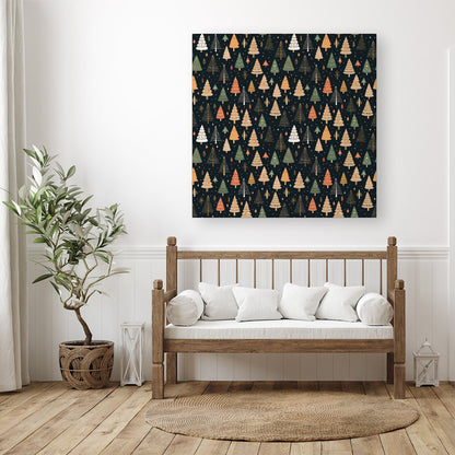 Boho Inspired Christmas Trees Canvas
