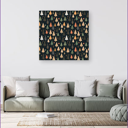 Boho Inspired Christmas Trees Canvas
