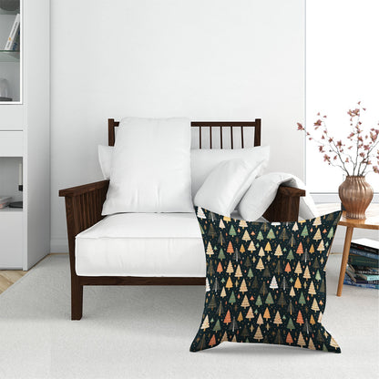 Boho Inspired Christmas Trees Floor Cushion