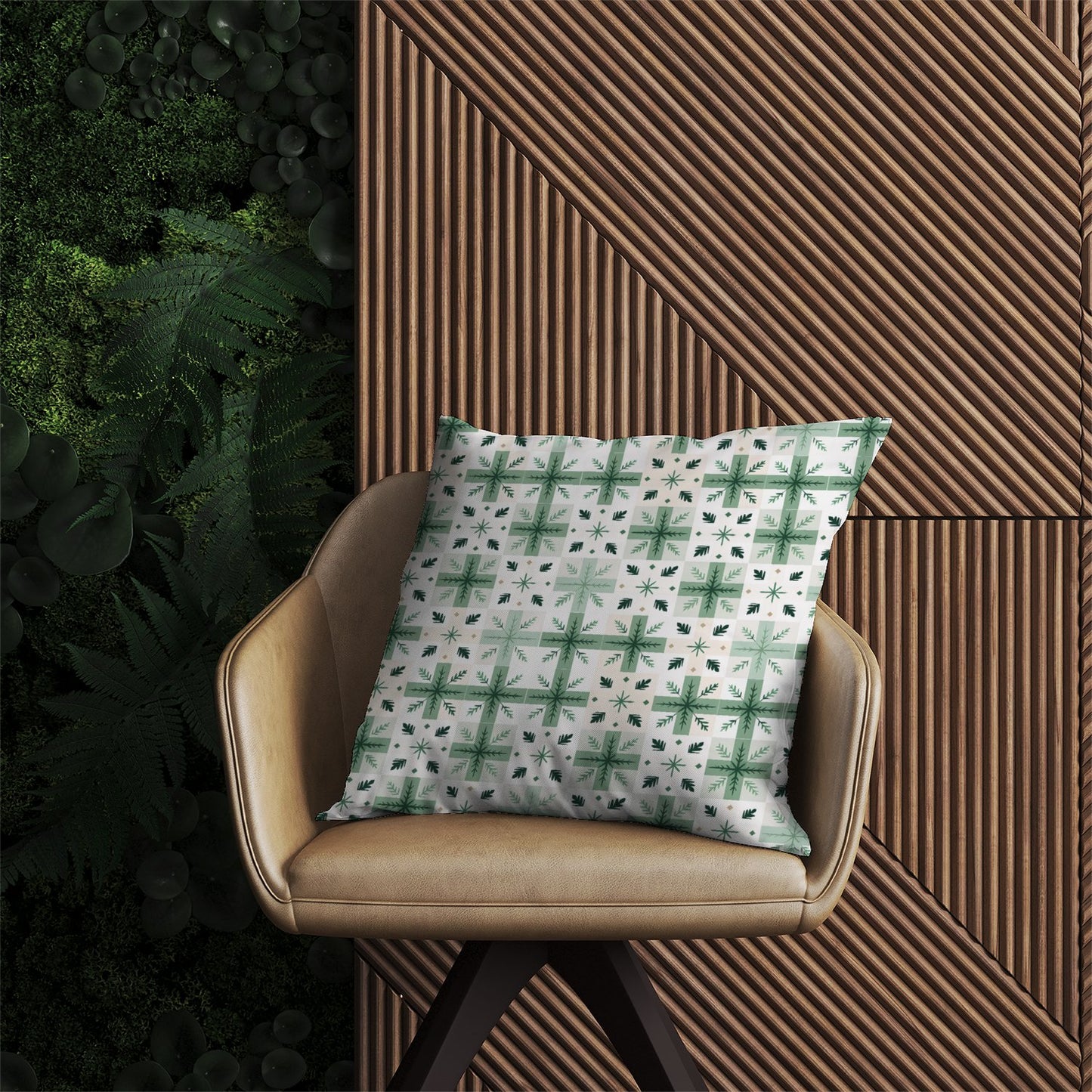 Christmas Quilting Squares Outdoor Cushion