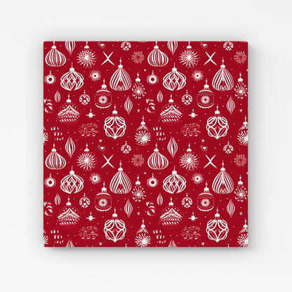 Red Christmas Decorations Pattern Canvas