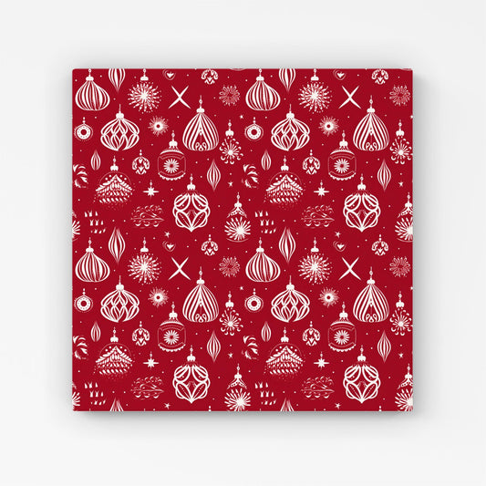 Red Christmas Decorations Pattern Canvas