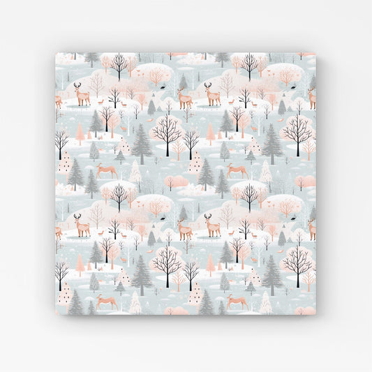 Whimsical Christmas Winter Wonderland Canvas