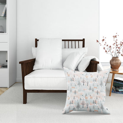 Whimsical Christmas Winter Wonderland Floor Cushion