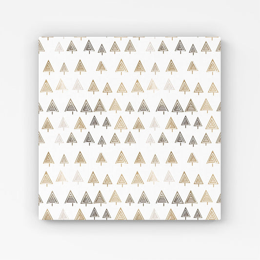 Geometric Christmas Tree Pattern Canvas