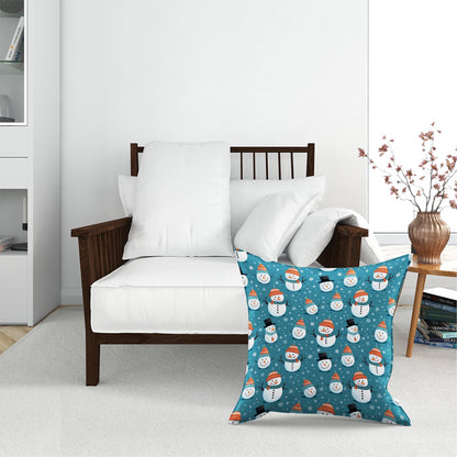 Jolly Christmas Snowmen Floor Cushion