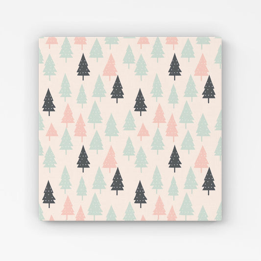 Christmas Tree Silhouette Pattern Canvas