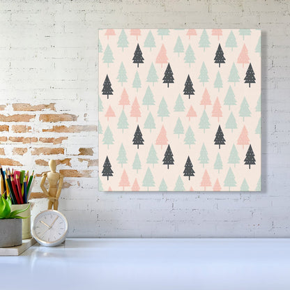 Christmas Tree Silhouette Pattern Canvas