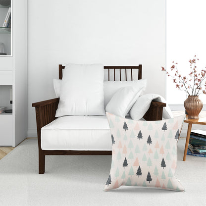 Christmas Tree Silhouette Pattern Floor Cushion