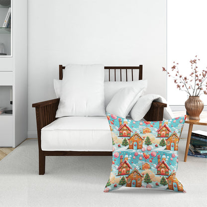Christmas Gingerbread House Floor Cushion