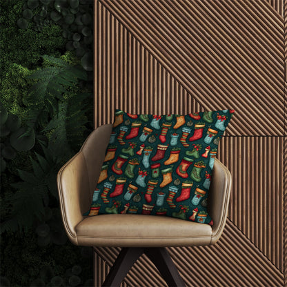 Christmas Stockings Outdoor Cushion