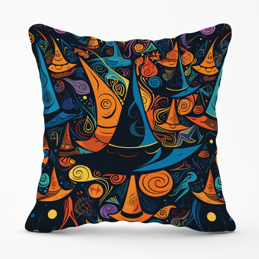 Imaginative Abstract Witches Hats Outdoor Cushion