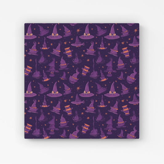 Witch Hats And Broomsticks Canvas