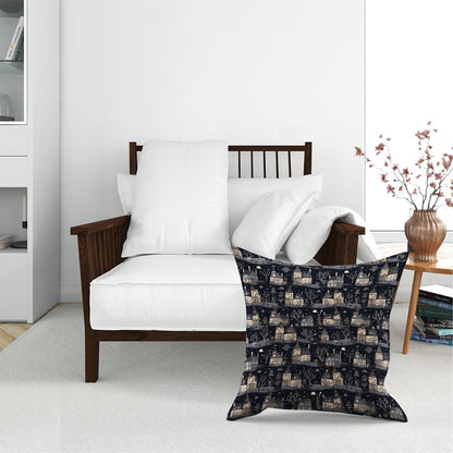 Spooky Haunted Houses Floor Cushion
