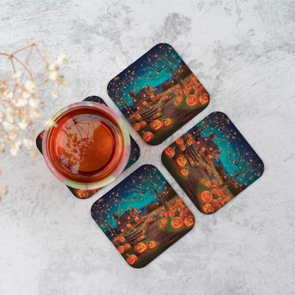 Enchanted Hallowen Pumpkin Patch Coasters
