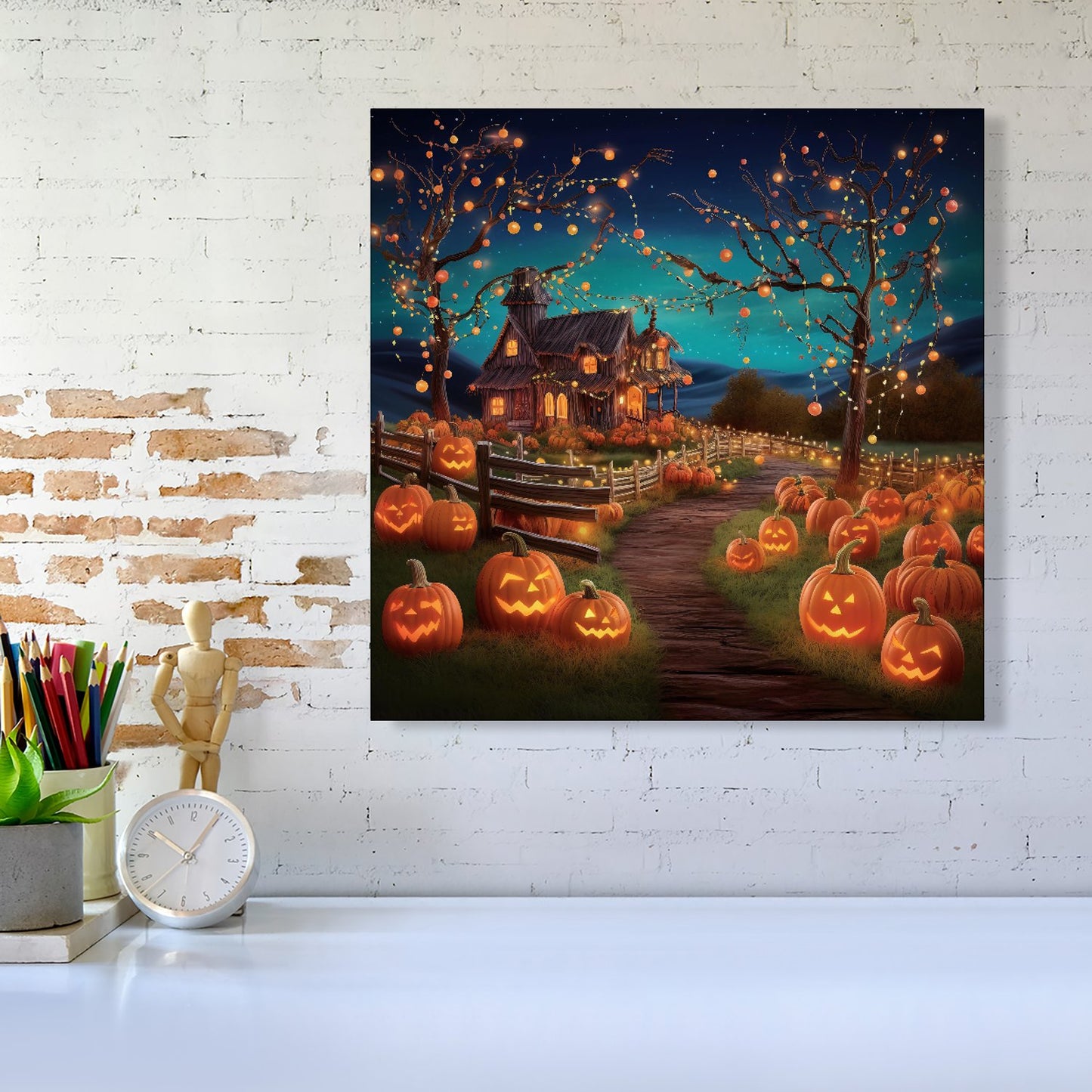 Enchanted Hallowen Pumpkin Patch Canvas