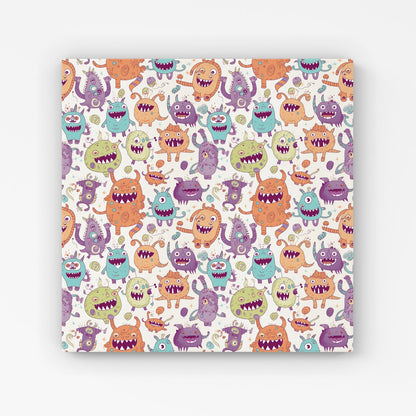 Playful Halloween Monsters Canvas